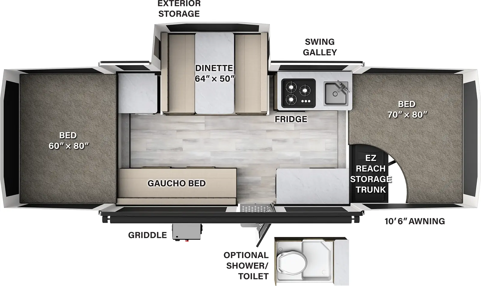 Rockwood Extreme Sports Package 2318ESP - DSO Floorplan